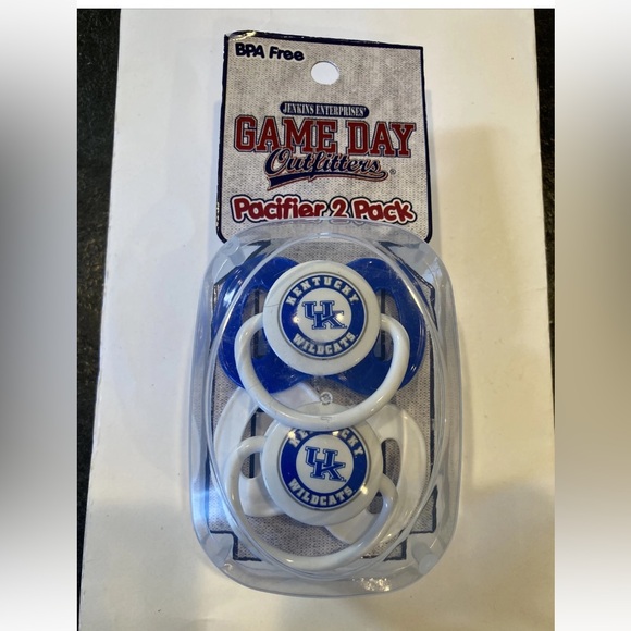 Kentucky Wildcats Other - UK KENTUCKY WILDCATS blue white 2 pack pacifier - new in box
